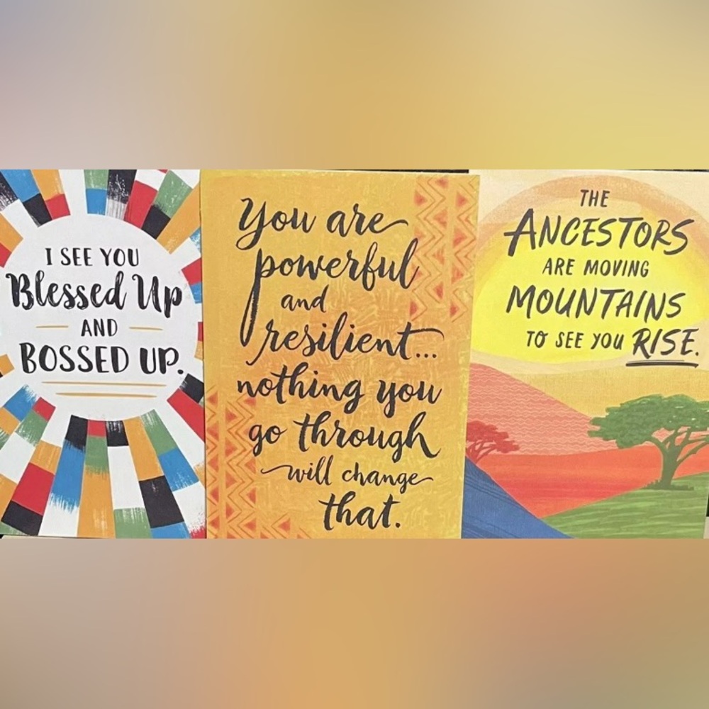 Hallmark Greeting Cards Mahogany Collection Encouragement Lot Of 3